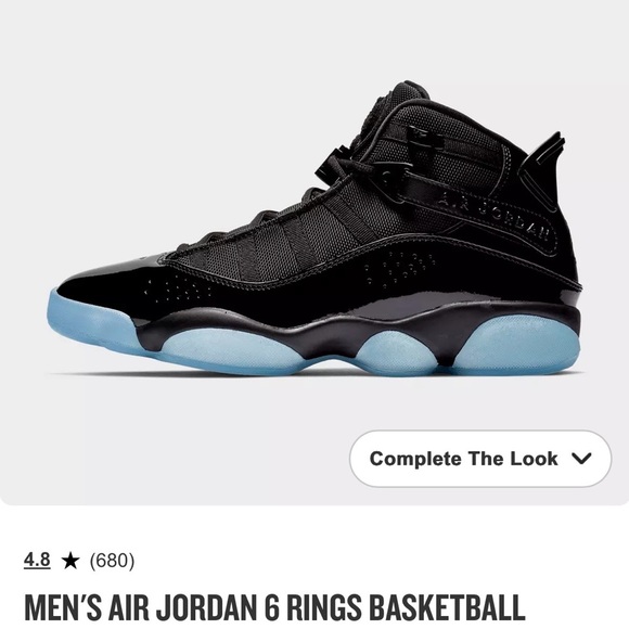 Other - Air Jordan 6 Rings Black Sneakers